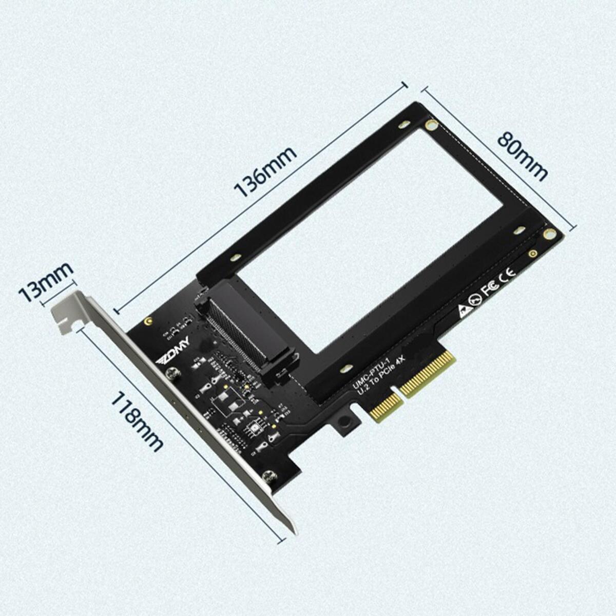 Riser Card PCI  U.2 Adapter Board  to SSD Converter