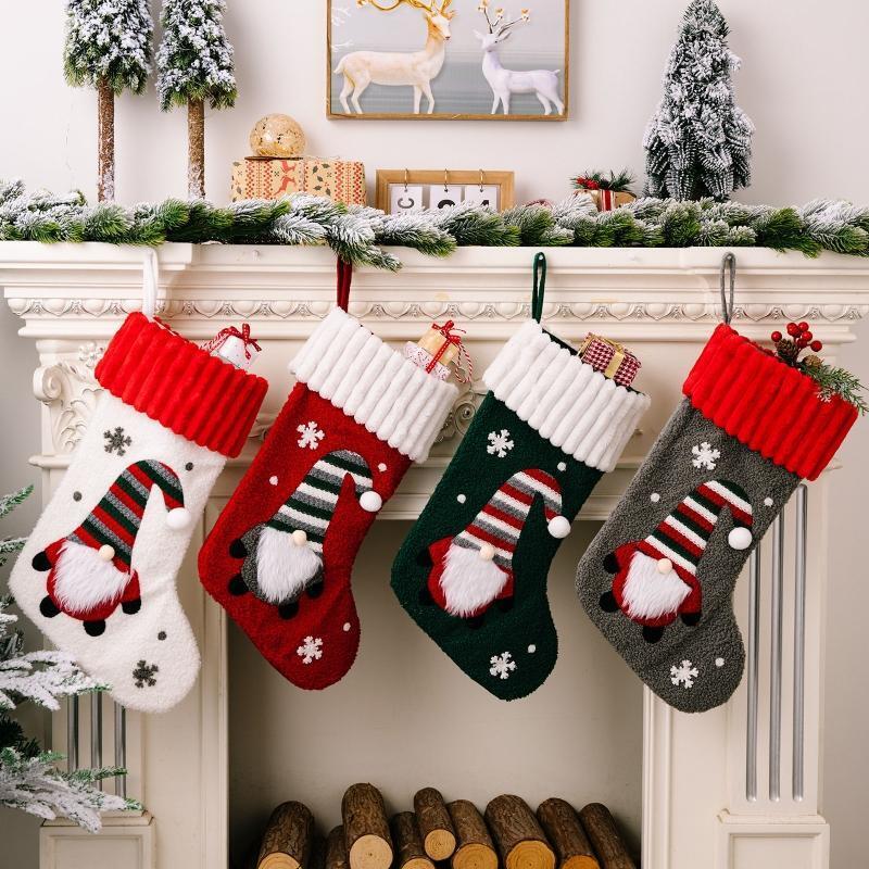 Christmas Socks Large Gift Bag Candy Family Holiday Xmas Party Christmas Decors