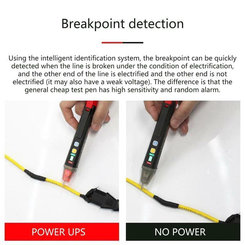 Voltage Tester Non-Contact Voltage Detector Pen 90-1000V/12-1000V Auto Power Off