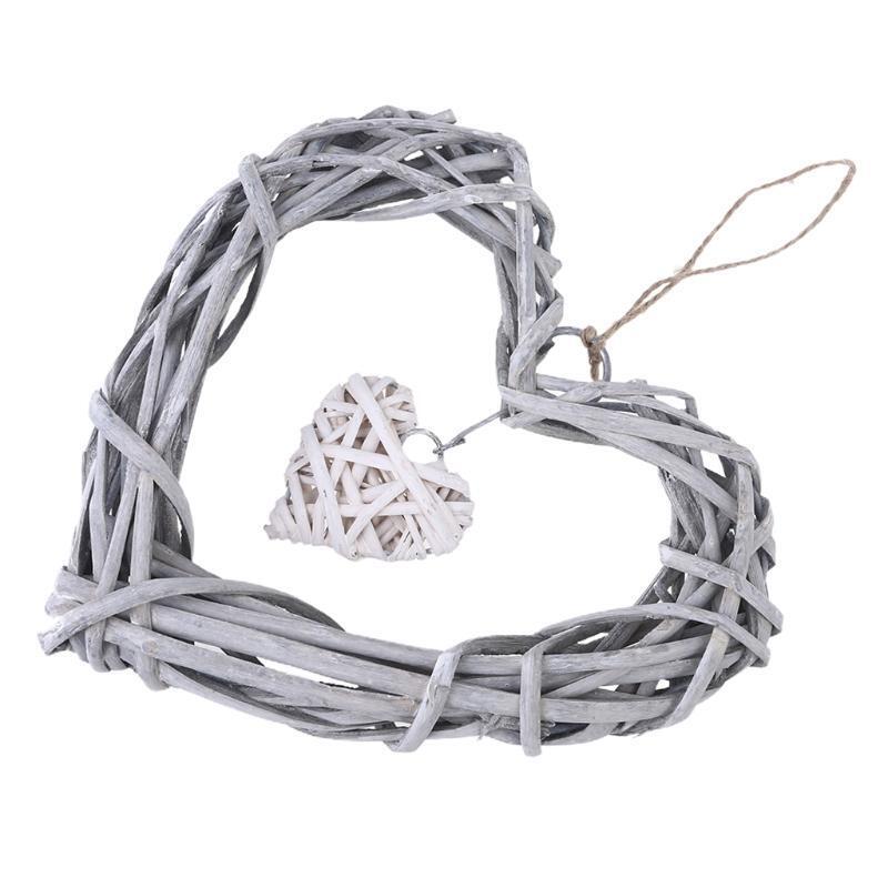 Christmas Floral Heart Wreath Flower Heart Shaped Wreath Frame Gift for Friend