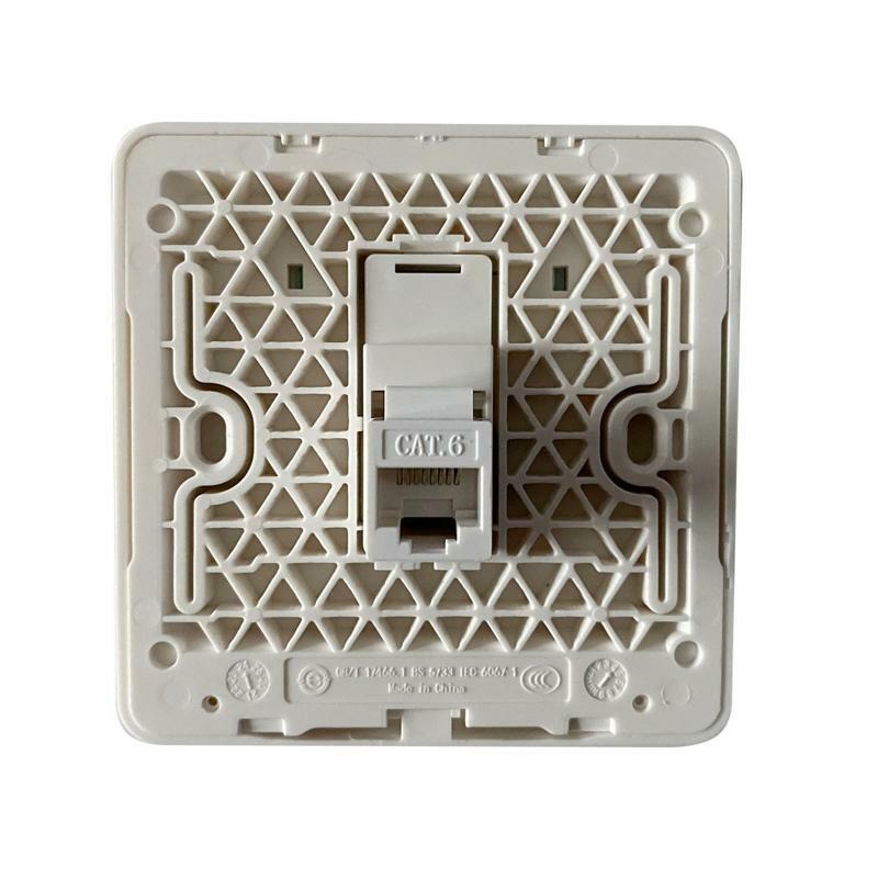 Female To Female CAT6 RJ45 LAN Faceplate 86x86mm Internet Straight Plug Outlet