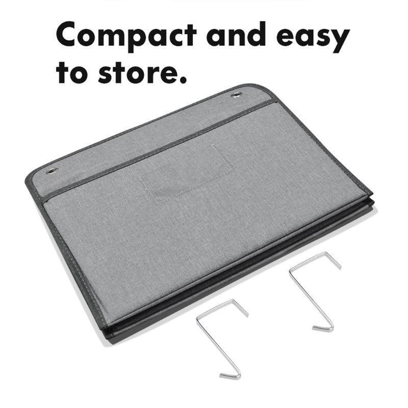Punch-free Door Wall Hanging File Mail Organizer Bag with 2 Metal Hanging Hooks