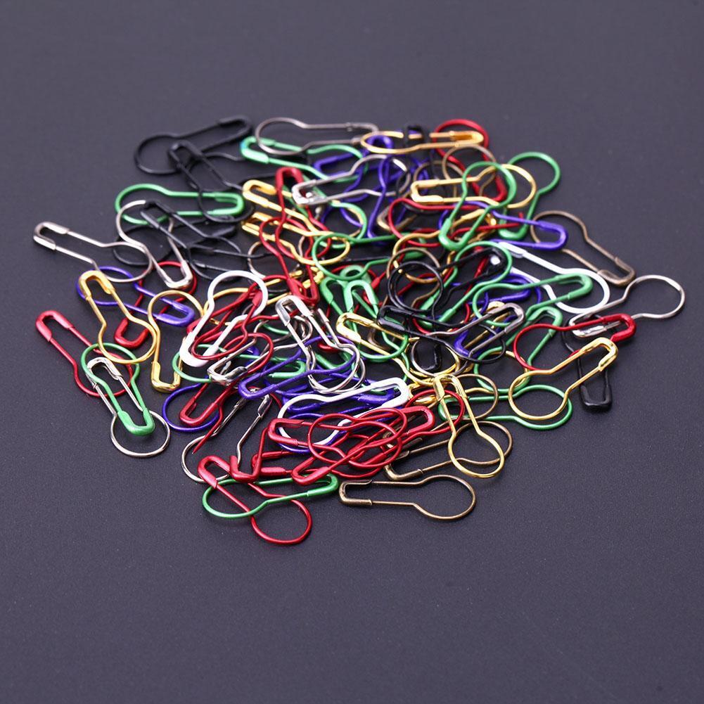500pcs/pack Gourd Safety Pins Metal Clips Knitting Stitch Marker Tag Pins