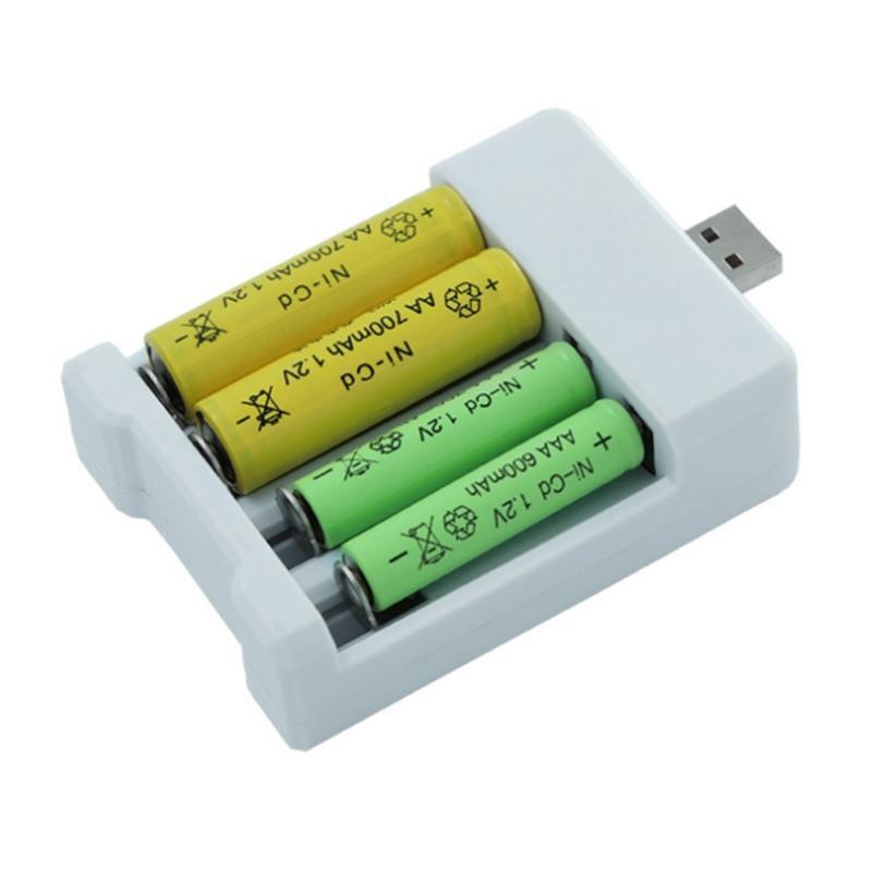 USB 4 Slots Quick Charging Battery Charger for AAA and AA