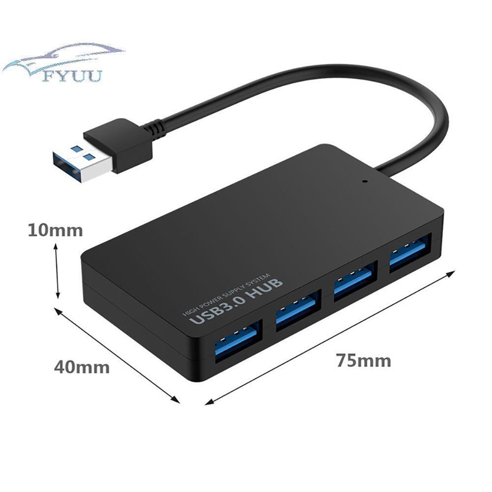 4 Ports Hub USB 3.0 High Speed Adapter Multi Splitter For Desktop PC Laptop New