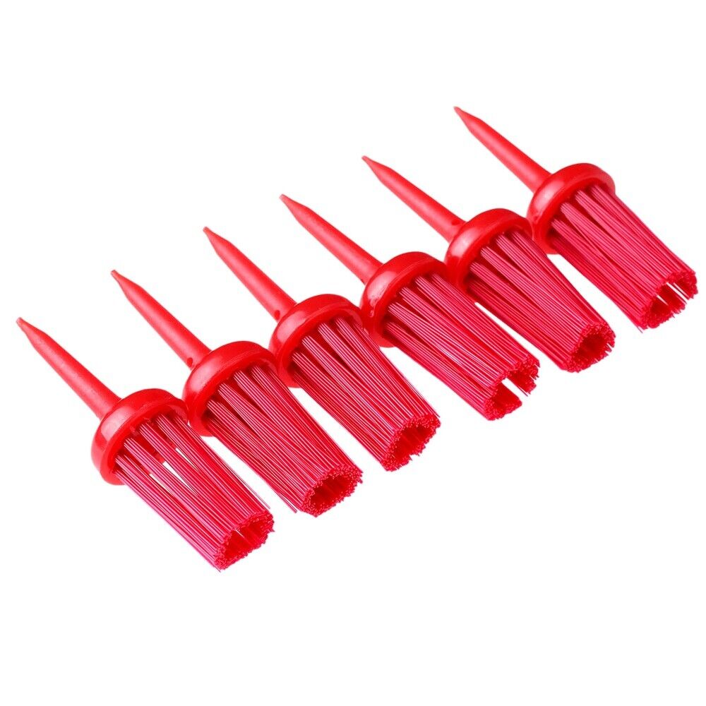 Red 62mm Plastic Bristle Golf Brush Tees Outdoor Sport Driver Training Tee 50Pcs