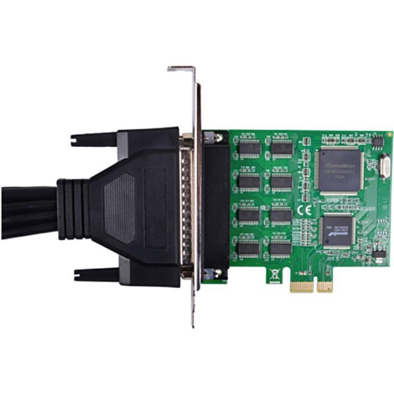 PCIe to 8 Port DB9 RS232 Serial Port Add On Card DB9in COM Adapter 16C1058 Chip