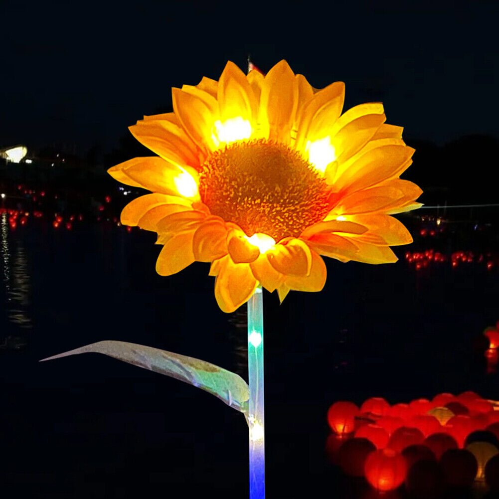 Sunflower LED Solar Light Outdoor Garden Courtyard Pathway Lawn Stakes Lamp