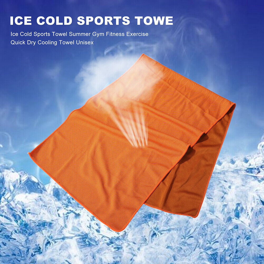 Portable Gym Outdoor Sport Cold Washcloth Yoga Cooling Towel (Orange)