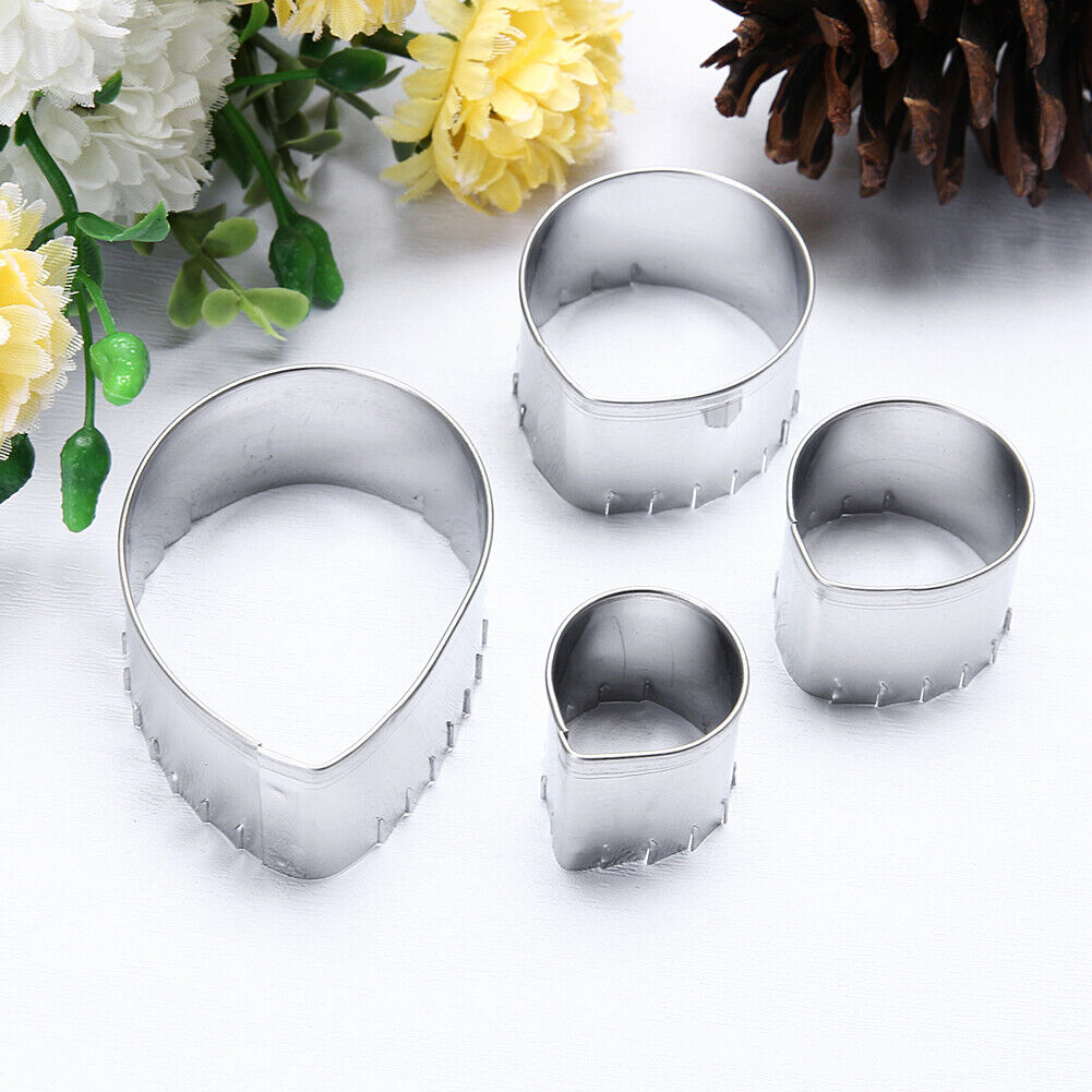 Rose Cutter Set Stainless Steel Fondant Molds Cake Decorating Moulds