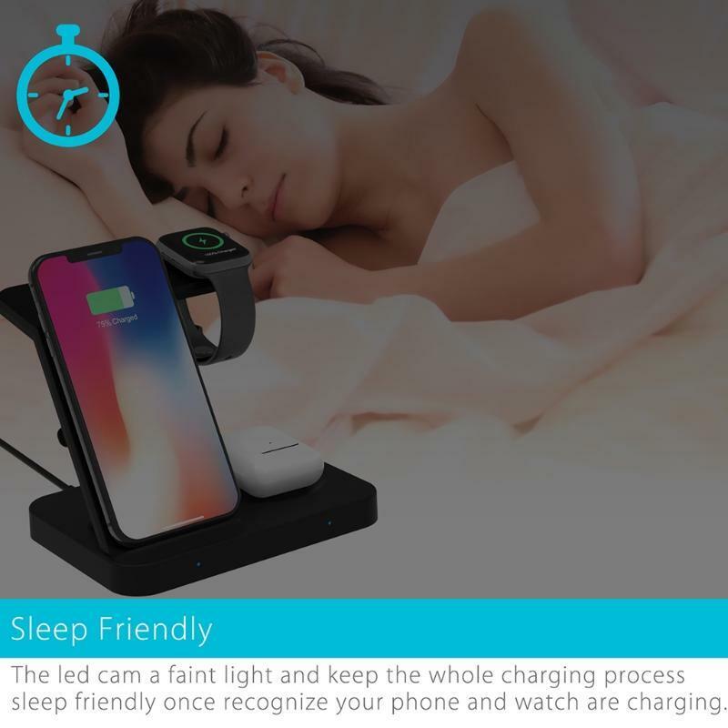 3 in 1 Phone Holder Charging Base Charger Stand Dock for Phones Watch Headphone