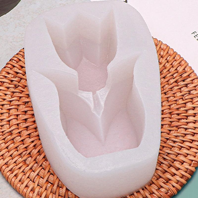 Cute Tulip Flower Shape Candle Mold ood Grade Silicone Mold Easy to Demold