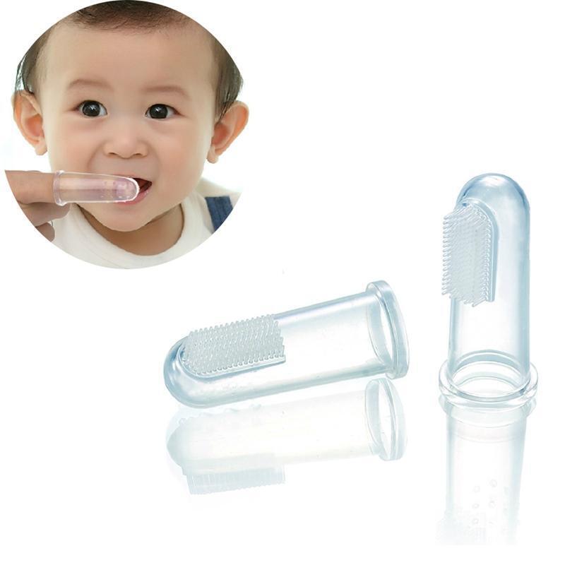Lots Infant Finger Toothbrush Teether Brush Gum Teeth Baby Silicone Massager New