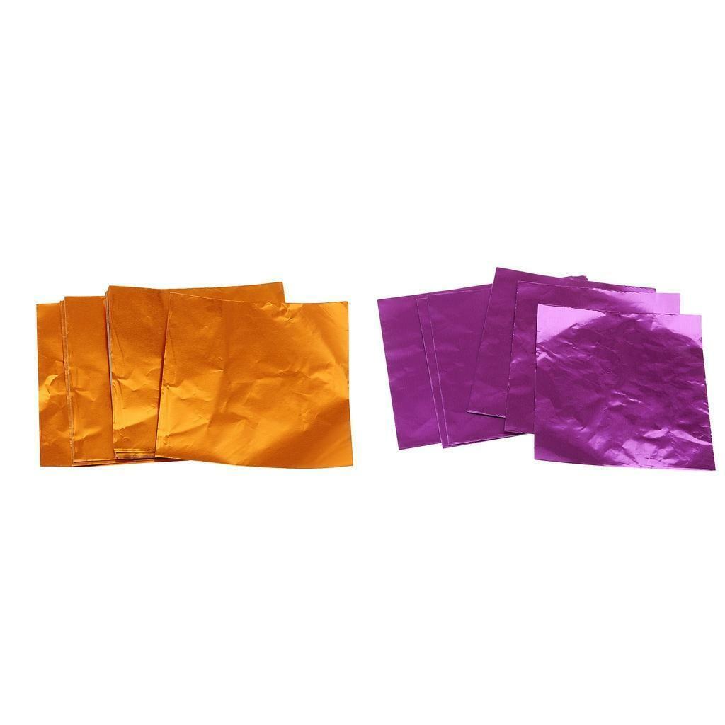 200Pcs  Aluminum Foils Candy  Wrappers Sweets Package DIY 8x8cm