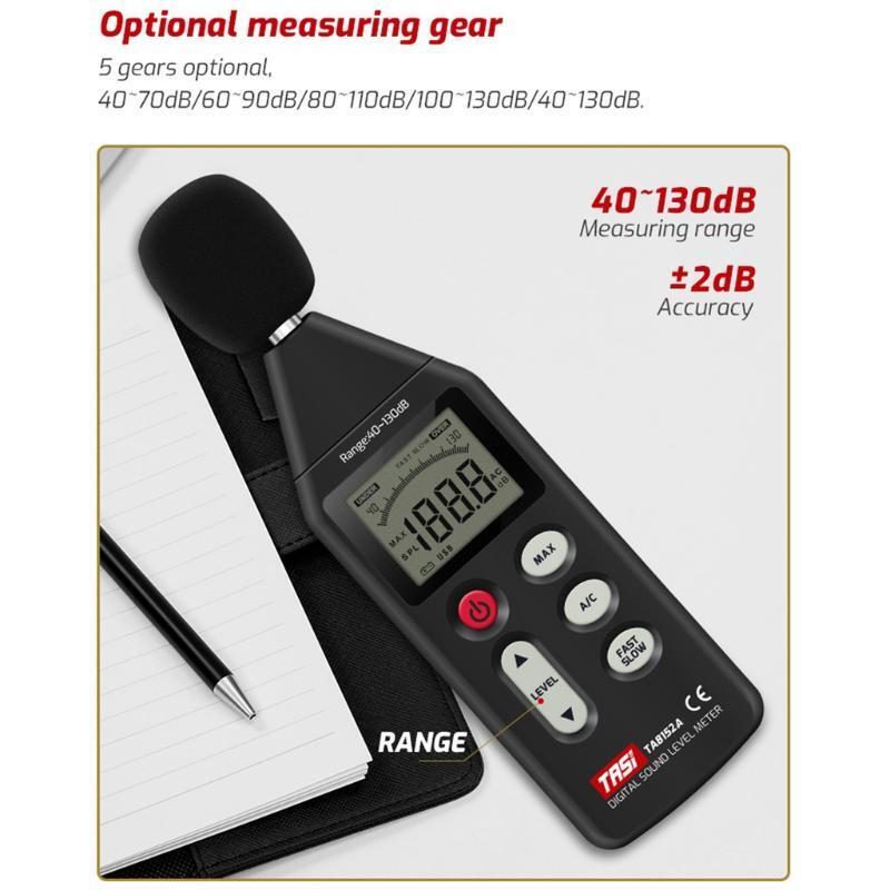 TA8152A Noise Measuring Meter 40~130dB Audio Sound Level Meter Decibel Monitor