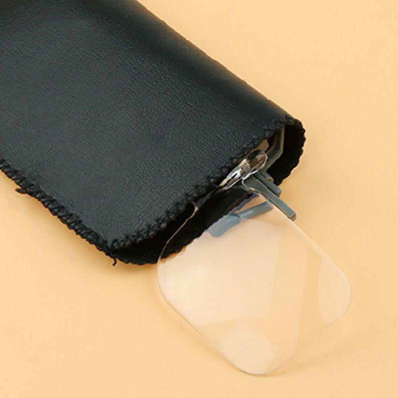 High Quality Portable Frameless Magnifier Folding Handfree Clip On Clear Glasses