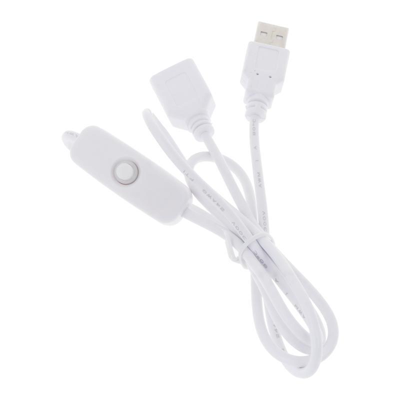 USB Splitter Cable Male to Female USB Cable with On/Off Switch Power Supply Cord