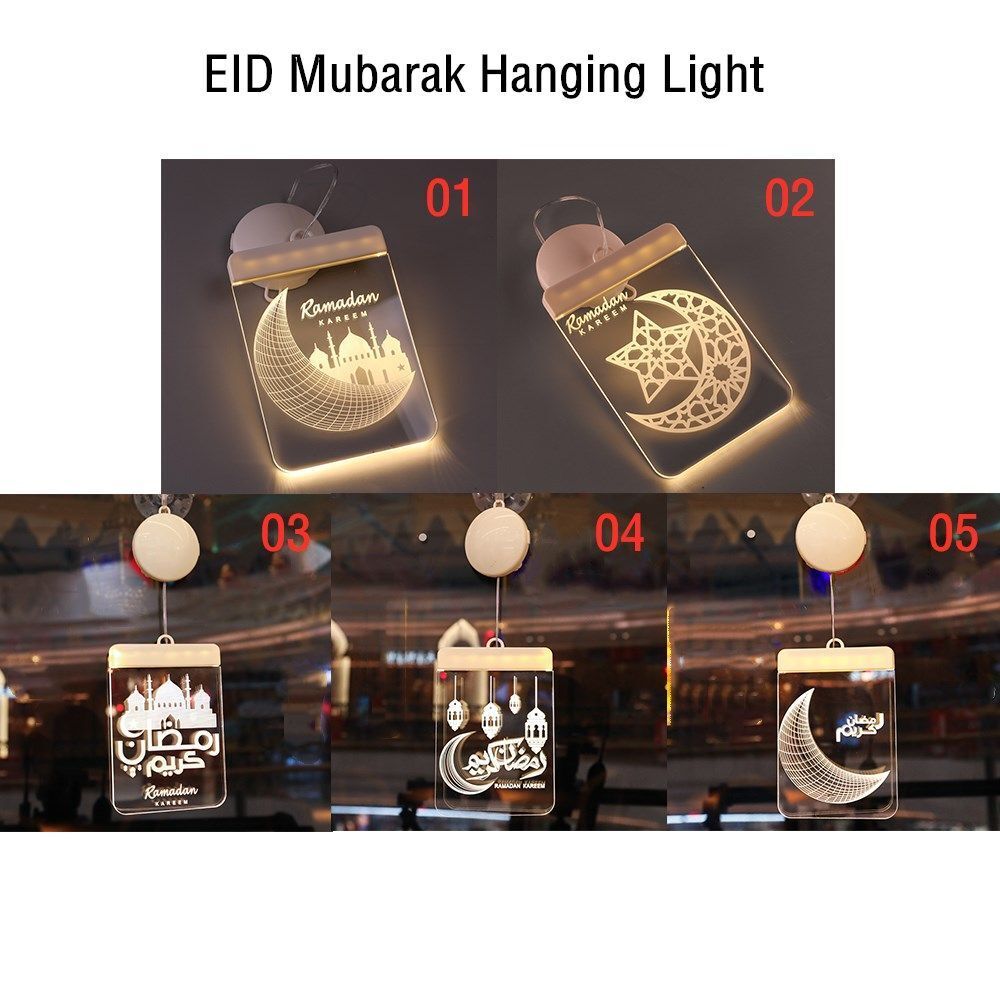 Eid Decor Decorative Lights Night Light EID Mubarak LED Light Hanging Lamp