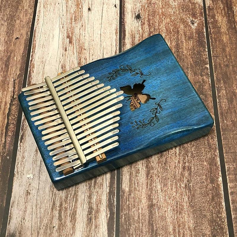 17 Keys Thumb Piano Include Tuning Hammer and Study Instruction