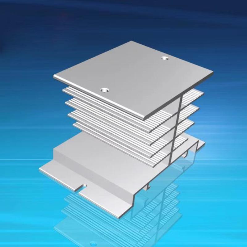 Aluminum SSR Single-phase Solid State Relay 10A-40A Cooling Base 80x50x50mm