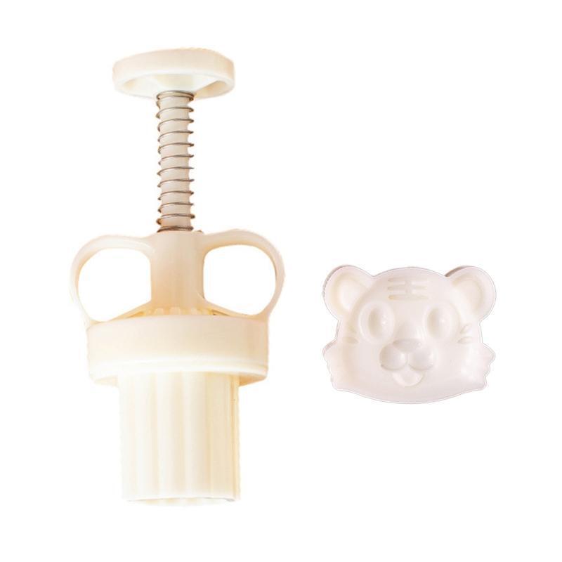 50g Moon Cake Mold Cartoon Tiger Shaped DIY Baking Molds for Mid-Autumn Festival