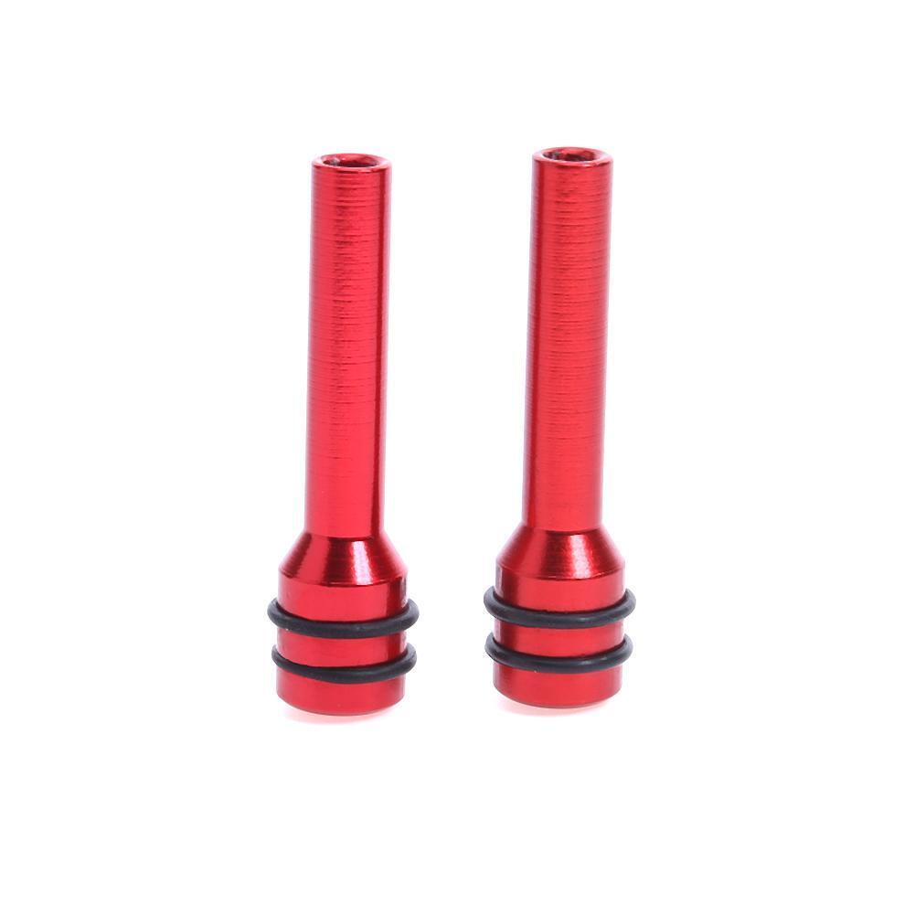 2pcs Universal Aluminum Interior Door Lock Knob Pins for Car Truck (Red)