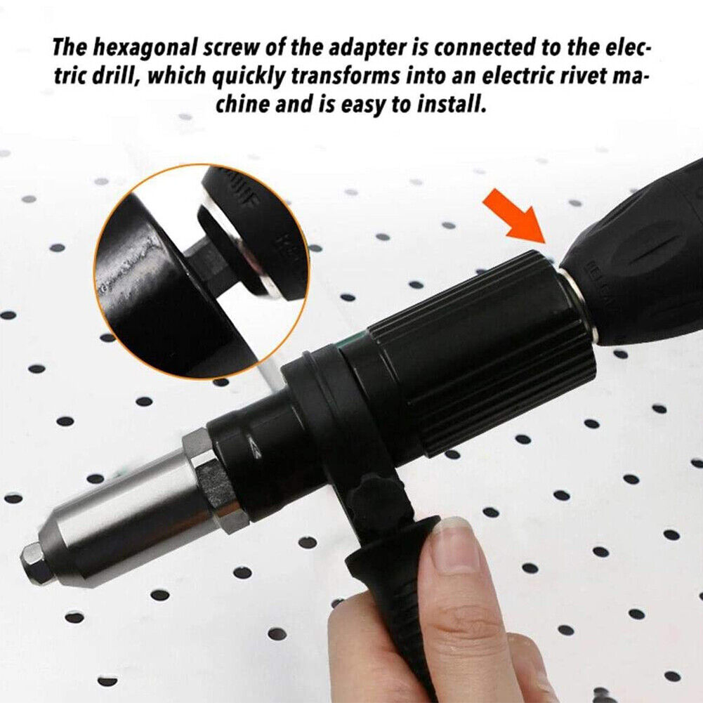 2.4-4.8mm Electric Rivet Gun Adapter Insert Cordless Rivet Nut Tools Kit