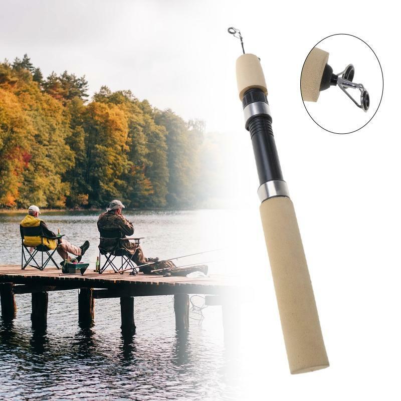 60CM Portable Pocket Winter Ice Fishing Fish Rod Mini Tackle Spinning Casting