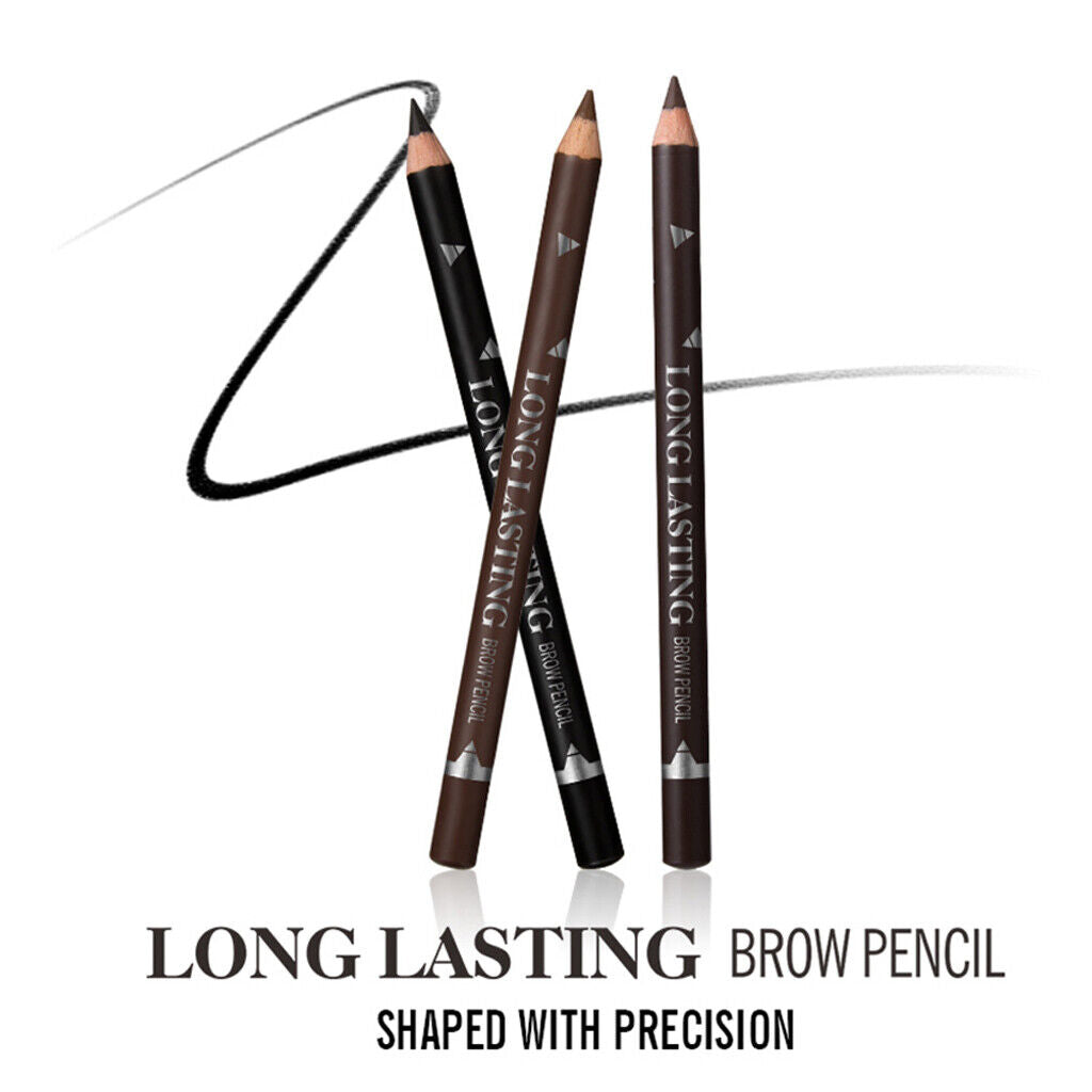 12pcs Waterproof  Eyebrow Makeup Pencil Eye Brow  Dark Brown