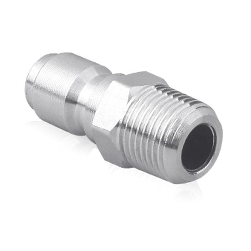 2Pieces NPT 3/8 Inch Stainless Steel Male Quick Connector Kit Pressure Washer