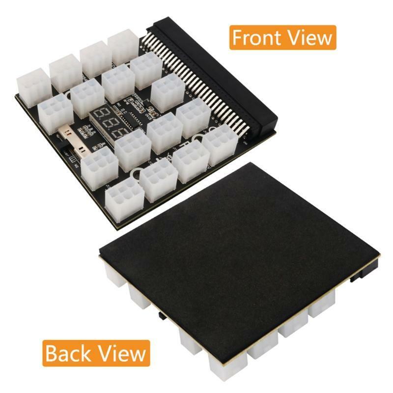 64pin To 17 Groups 6pin Power Black Supply Board 12V Graphics Card Adapter