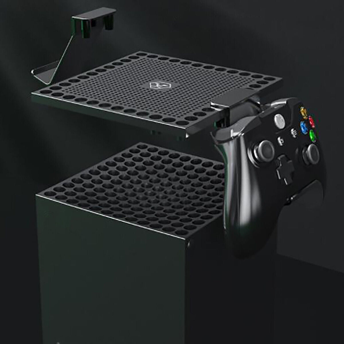 For Xbox Series X Host Heat Sink  Dust Cover Net &Controller Handle Stand Holder