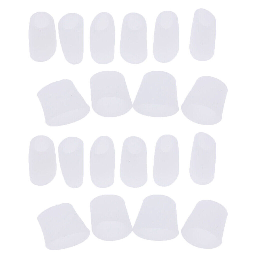 10Pairs Silicone Toe Sleeves Cushions Caps  for Feet Corn Eye