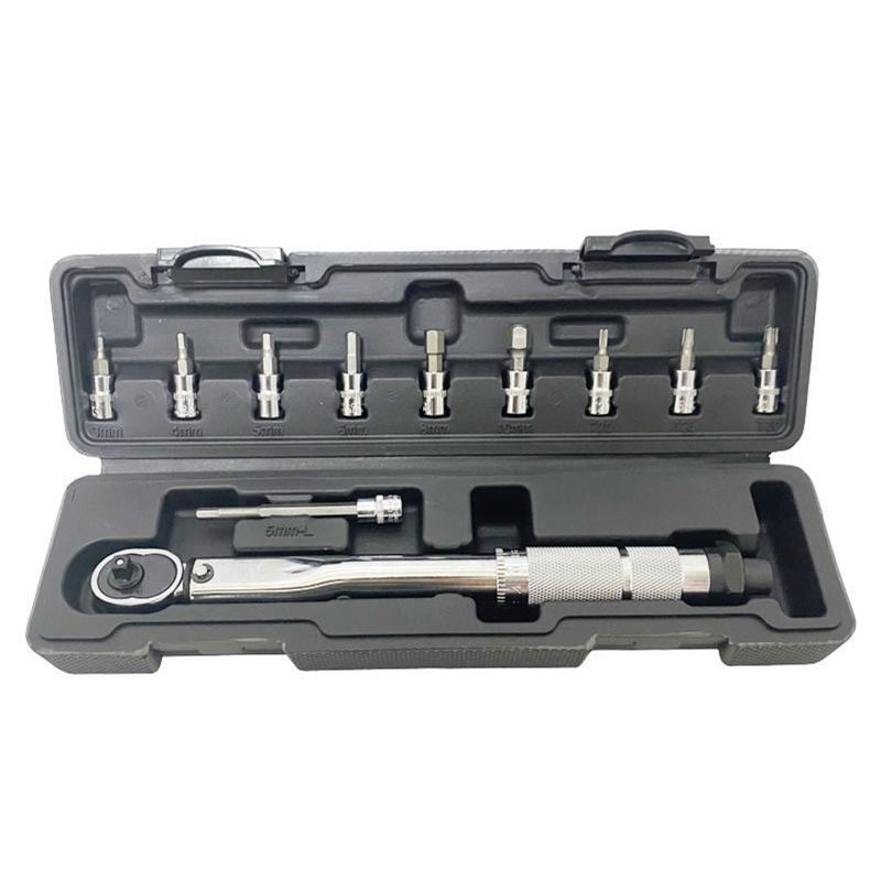 11 Pcs/Set Bike Torque Wrench Set 1/4 Inch Drive Torque Wrench for MTB Road Bike