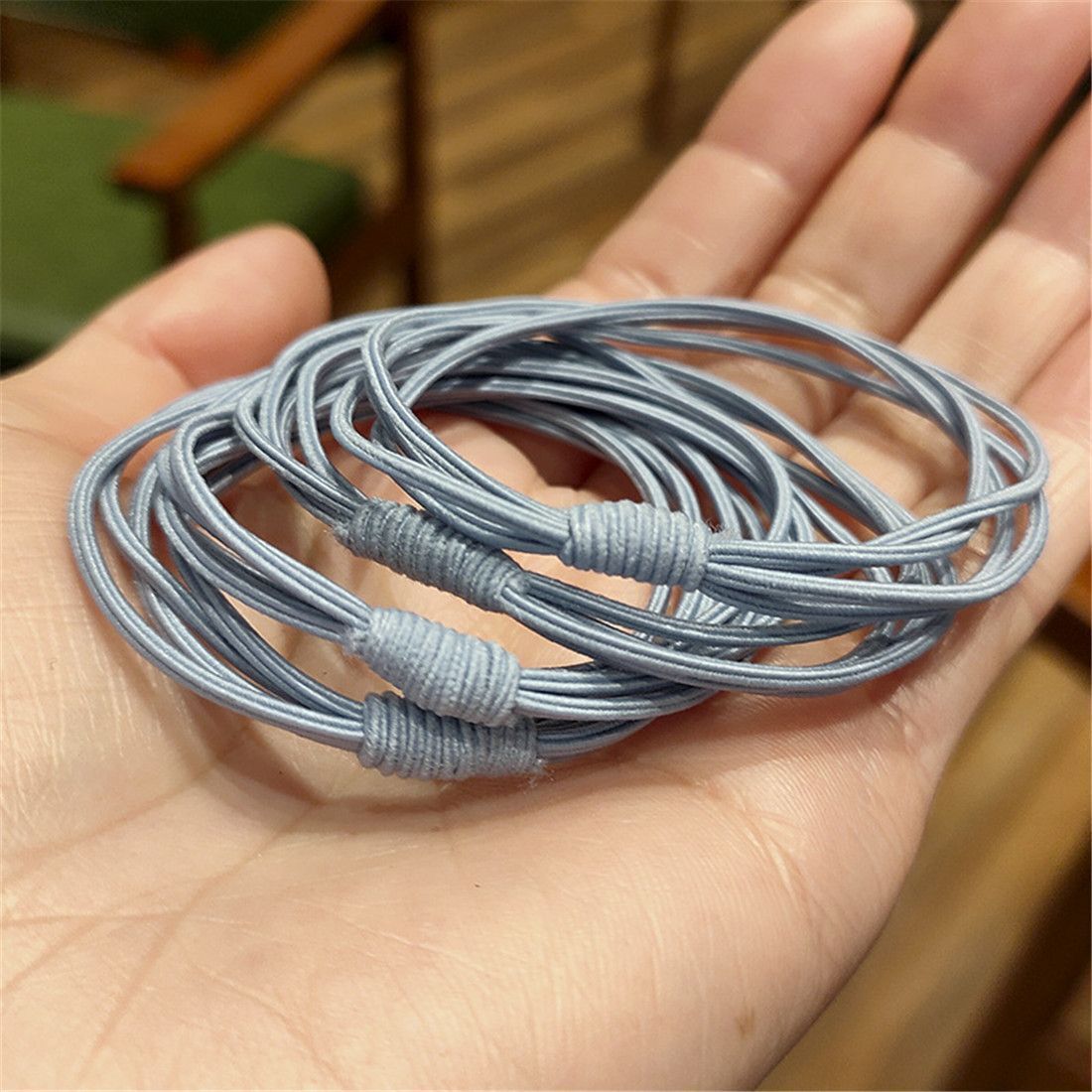 Random Color Gift Women Girl Concise High Elastic Hair Ring Hair Tie Rope 4 in 1