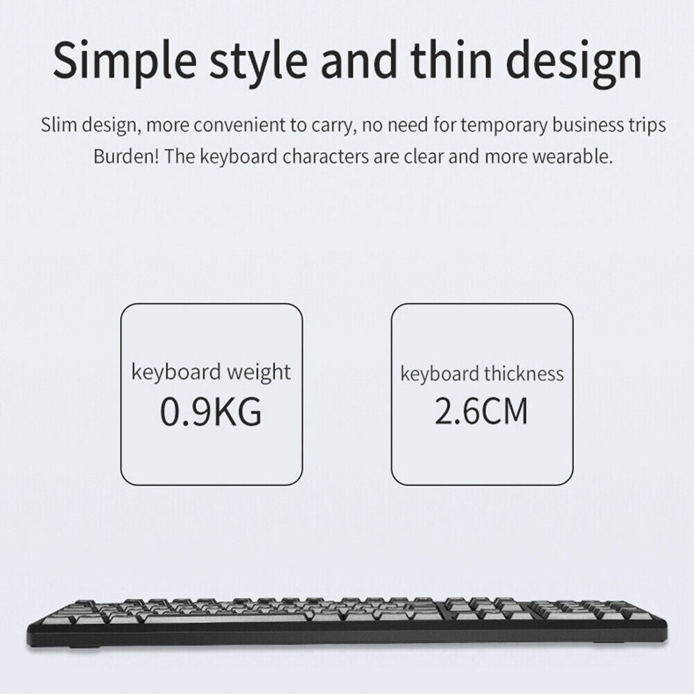 2.4G Wireless Keyboard Mouse Set Business Office Keyboard Mice Combo Kit