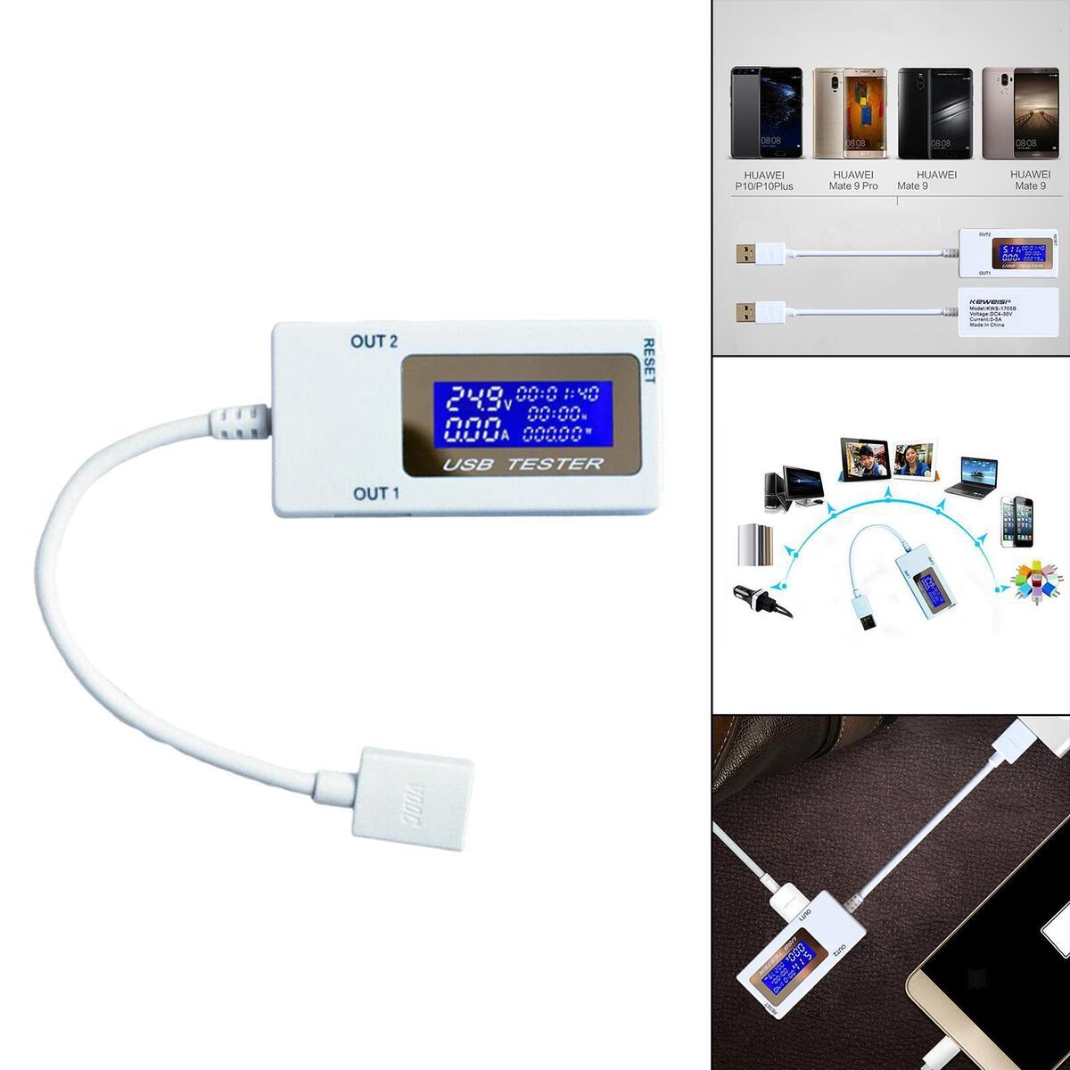 USB Current Voltage Capacity Meter Detector High Versatility Monitor Ammeter