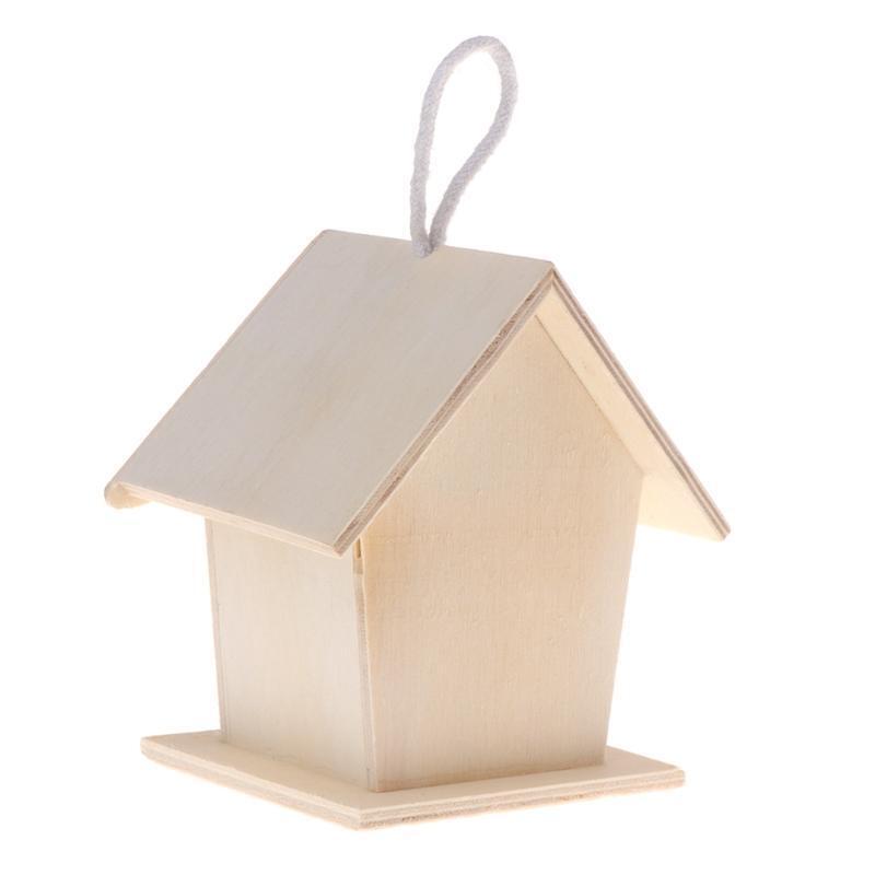 Bird Nest Natural Wood House DIY Creative Heart Shaped Parrot Parakeet Hanging