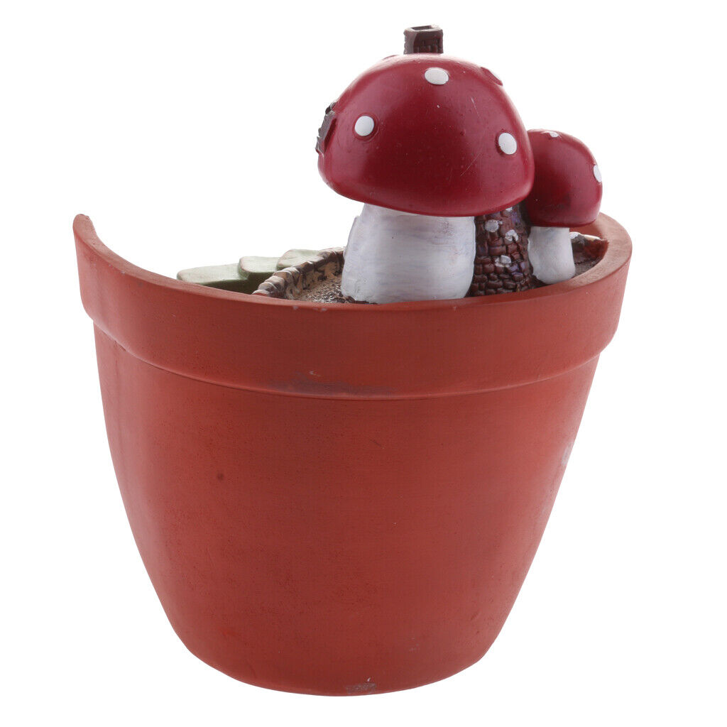 Mushroom House Flowerpot Creative Vertical Broken Bucket Landscape Decor