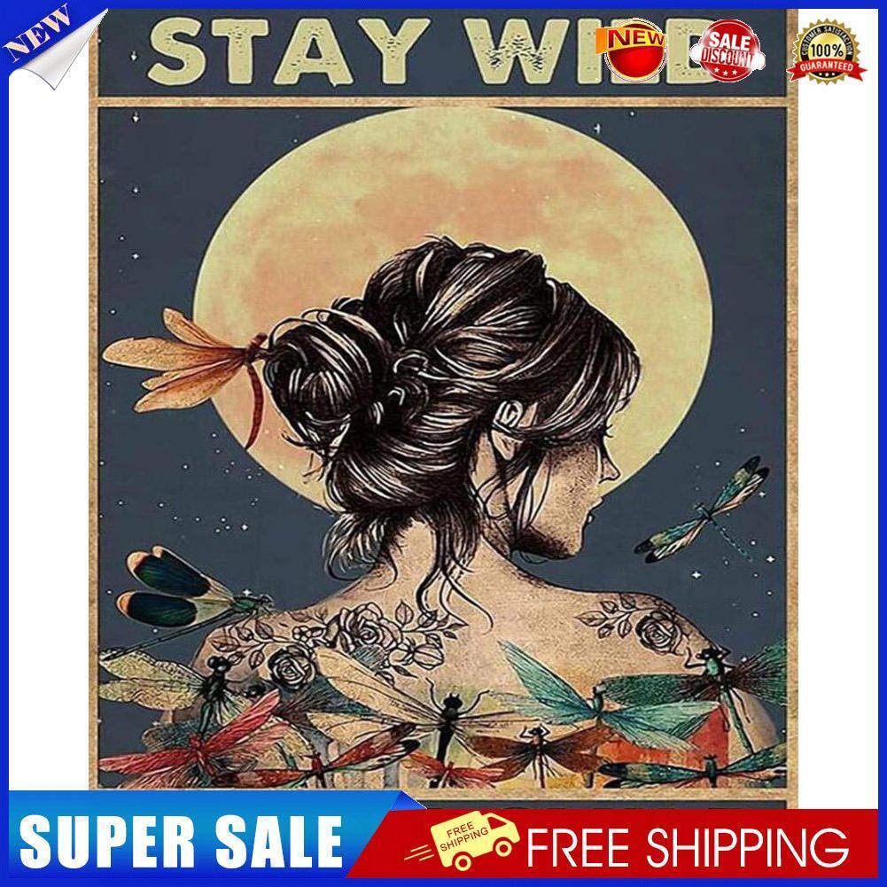 11CT Counted Full Cross Stitch Girl Back DIY Embroidery Needlework Crafts