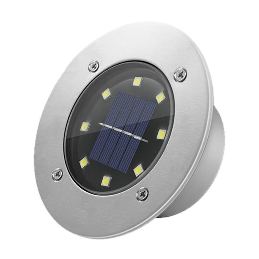 8LED Solar Underground Light Waterproof Garden Buried Lamp (White Light)