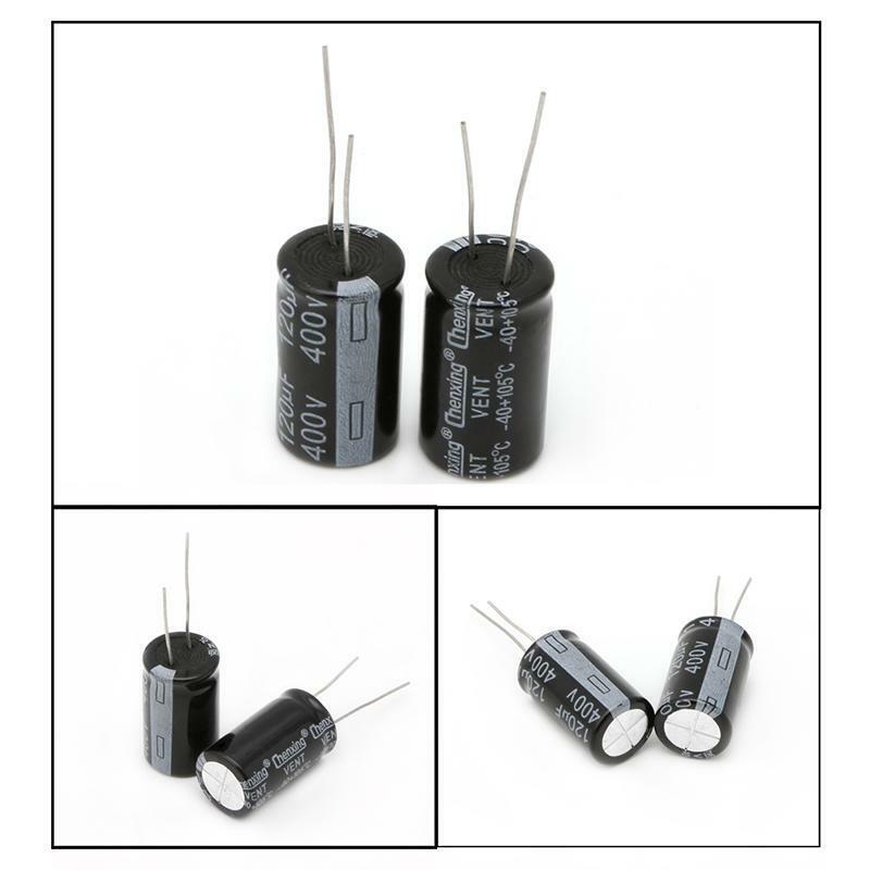 2Pcs Aluminum Electrolytic Capacitor 120uF 400V 18x30mm Radial 400V120uF