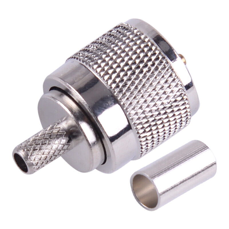 10pcs Connector UHF Male PL259 Plug Crimp Fit for RG58 RG400 RG142 LMR195 li