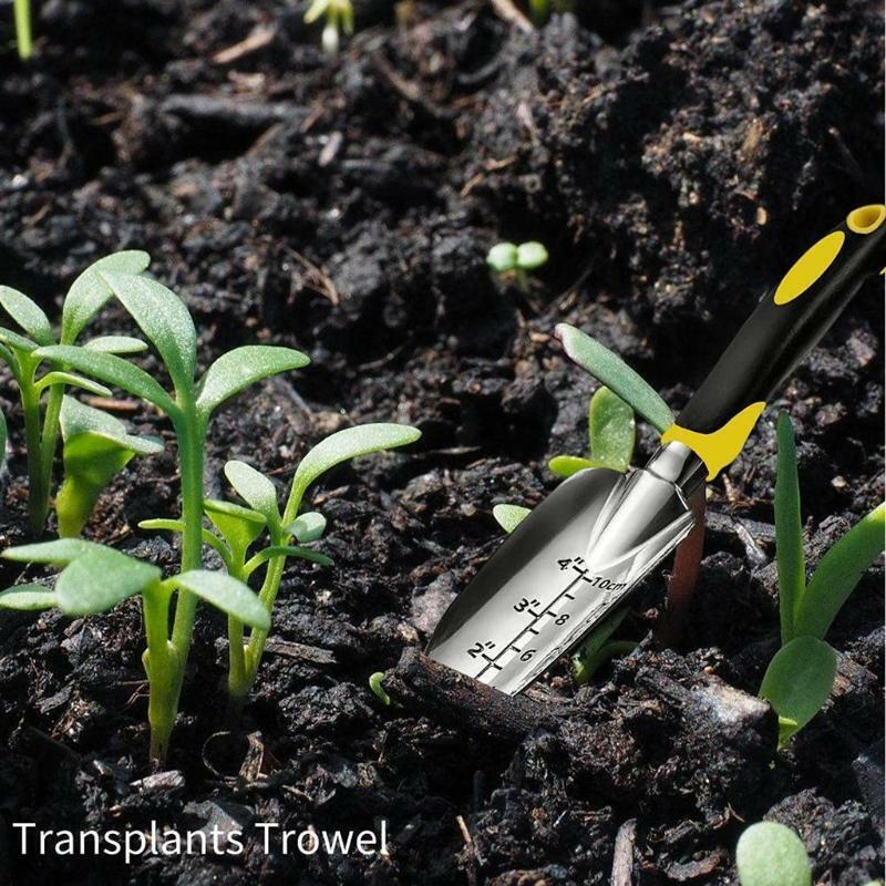 3 Pcs Garden Hand Tool Set Includes Hand Trowel Transplant Trowel Garden Tool