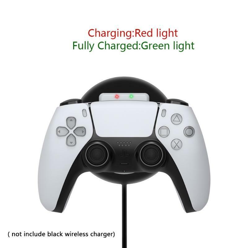 Type-C Charging Receiver Adapter for PS5, Charger Converter with LED Indicator