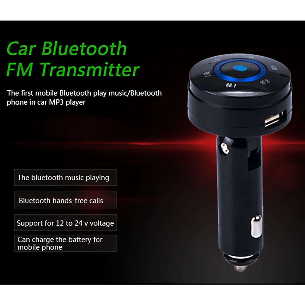 Car Kit MP3 Player Bluetooth-compatible Phone FM Transmitter for TF/MMC/USB