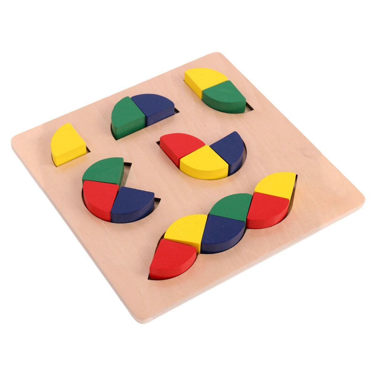 Wooden puzzle playing Geometric Shape Development for Classroom  Children