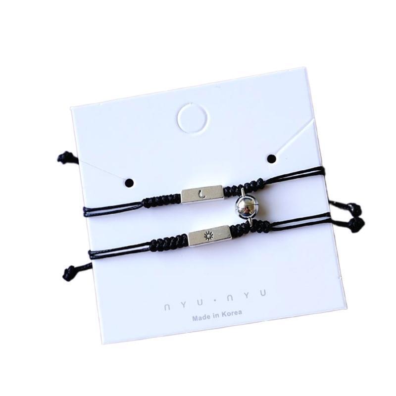 Couple Bracelets Mutual Attraction Pendant With Magnetic Charm Braided Bracelet