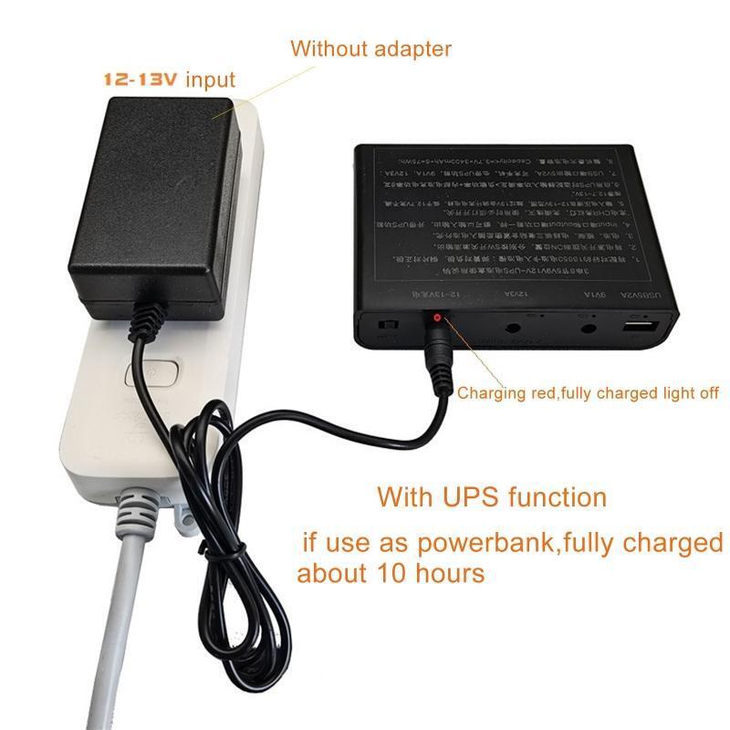 USB 5V DC 9V 12V Output 6x 18650 Battery UPS DIY Power Bank Box for Router LED