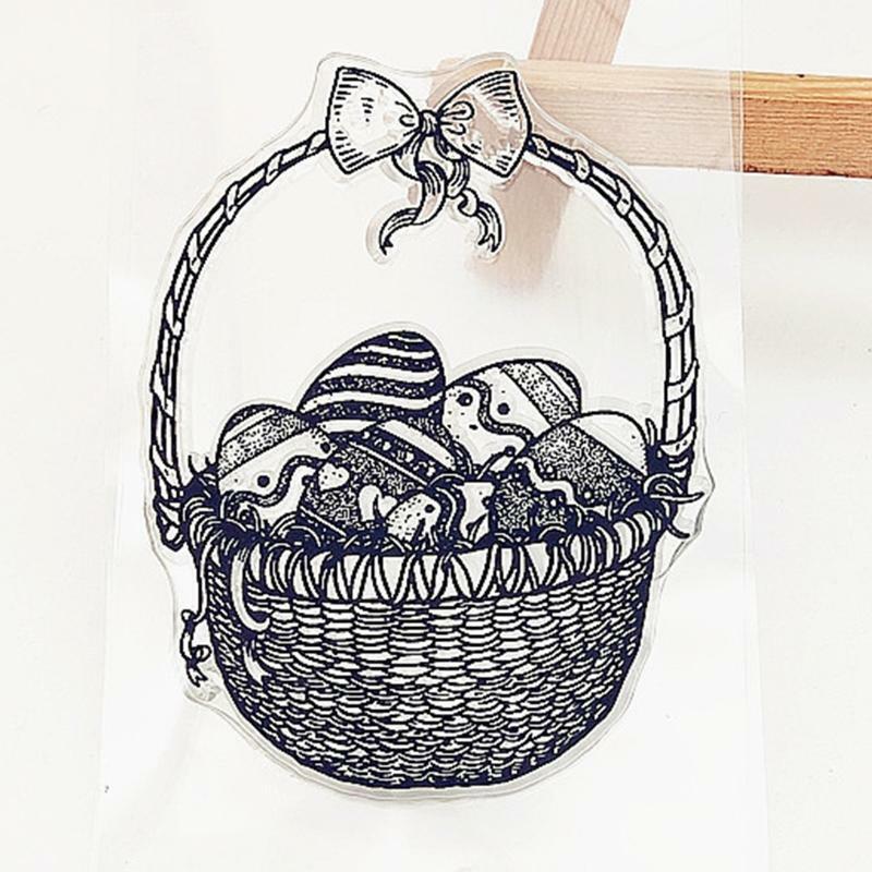 Easter Egg Basket Silicone Clear Stamp DIY Seal Scrapbook Embossing Photo Album